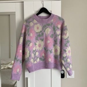 Floral colorful sweater